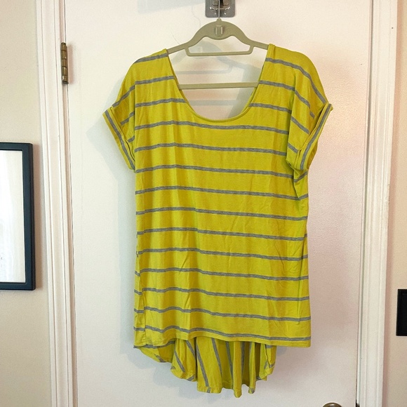 Anthropologie Pure + Good Yellow Striped Tunic - Picture 2 of 7